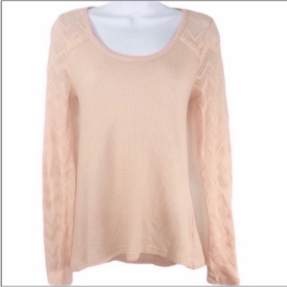 LUCKY BRAND lace inserts thermal top S